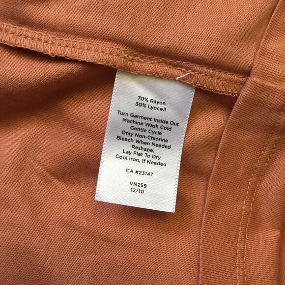 NWT Talbot Lightweight Short Sleeve Orange Blouse top size M - Picture 3 of 7